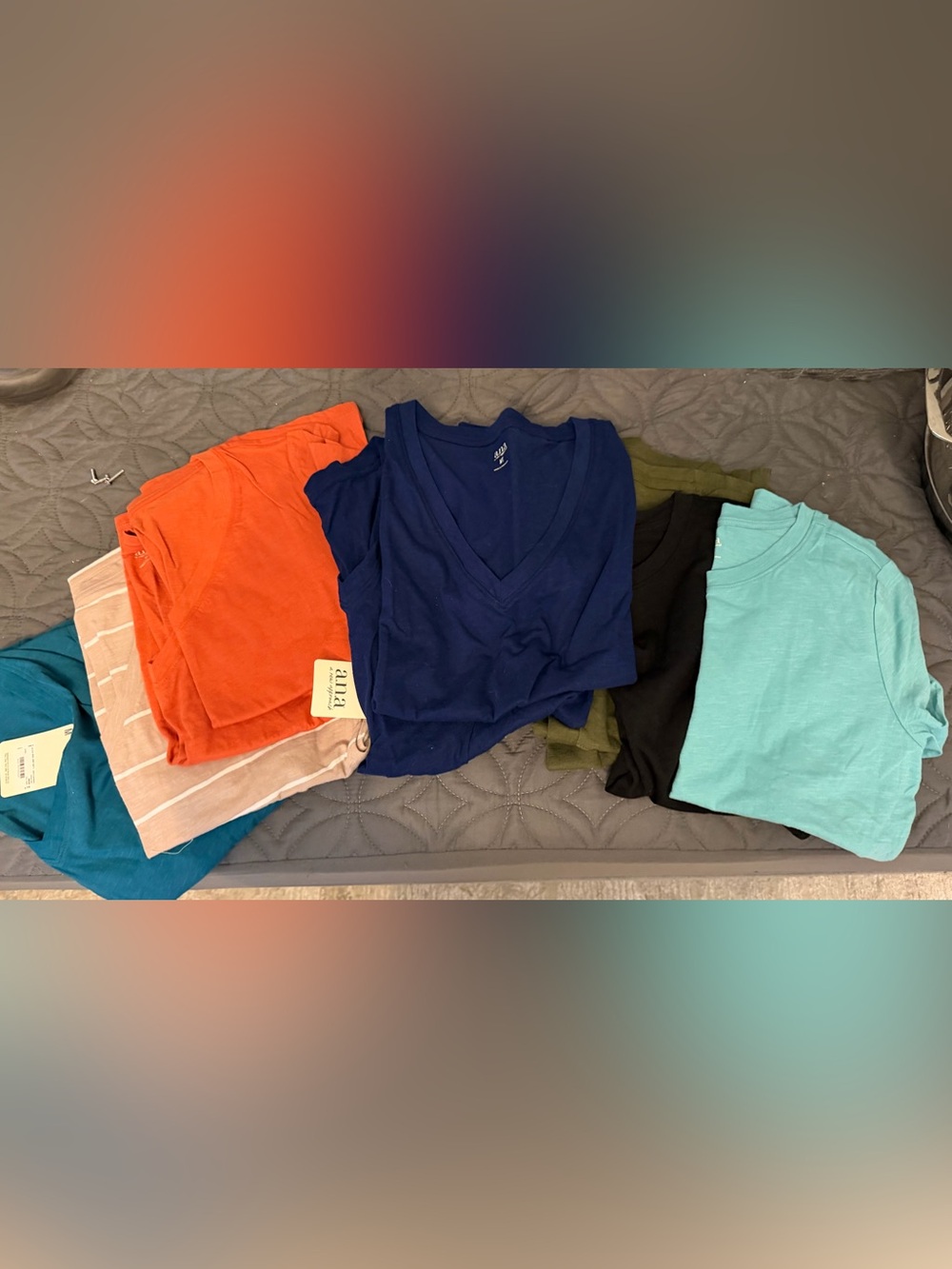 Lot of 10 a.n.a. Women’s cotton tshirts- round & v neck- NWT. Medium assorted